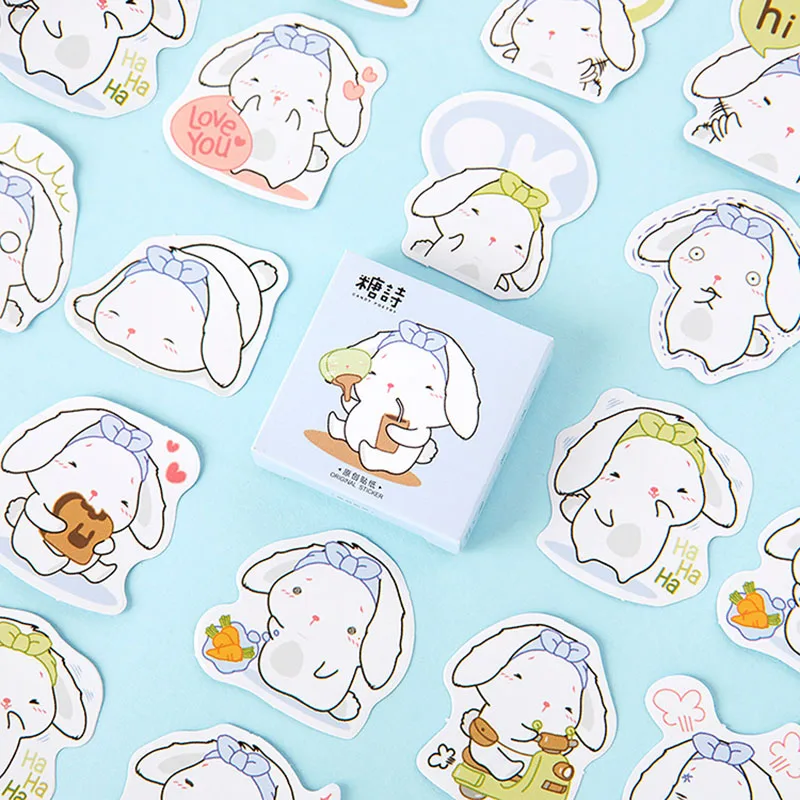 45 шт./кор. милые наклейки "медведь" Kawaii Животные клеящиеся настенные наклейки для детской пуля журнал дневник, фотоальбом Классические игрушки - Цвет: 2