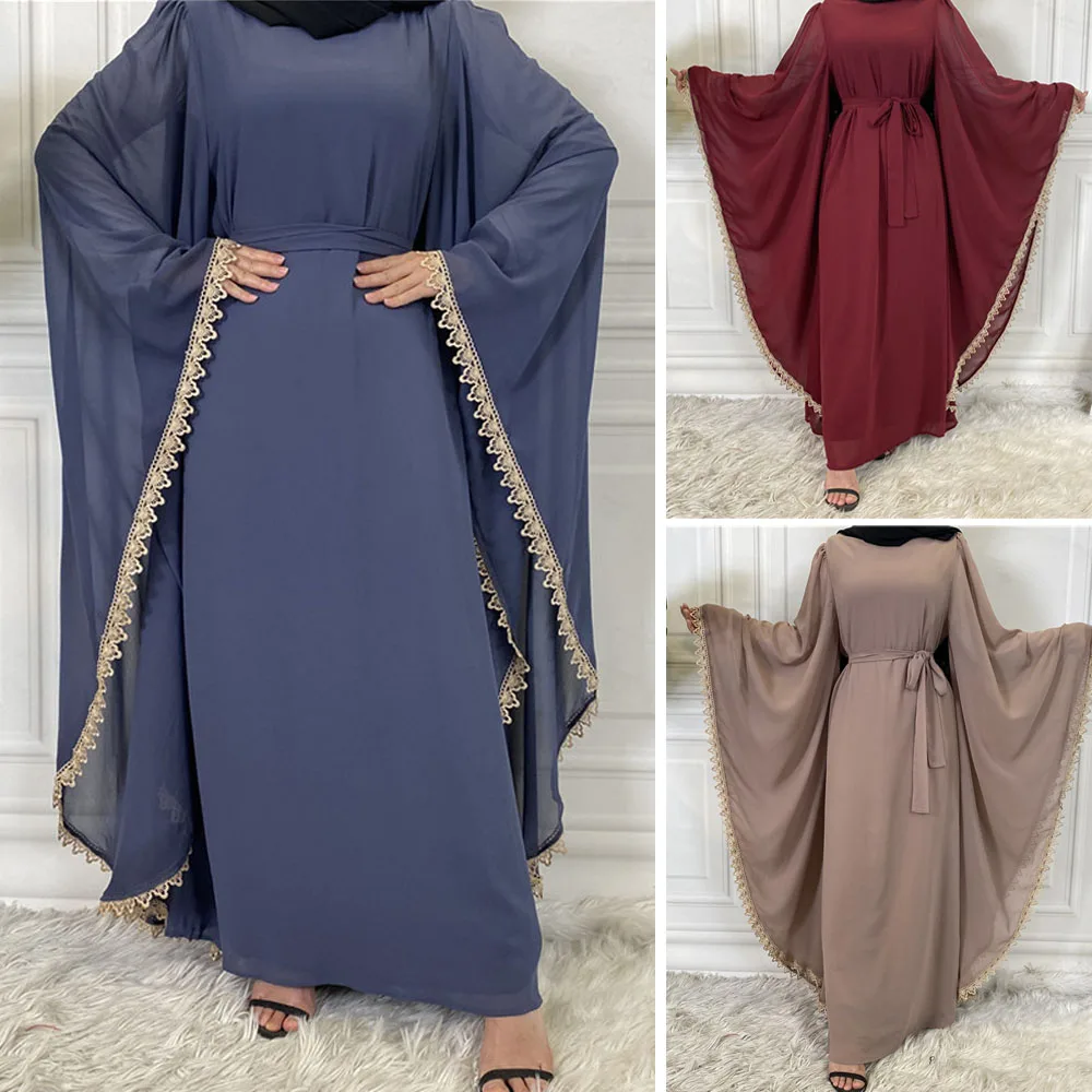 Новинка, Abaya, марокканский кафтан, яркое женское платье с рукавом «летучая мышь», одежда для ислама, ИД Рамадан, Мубарак, Djellaba