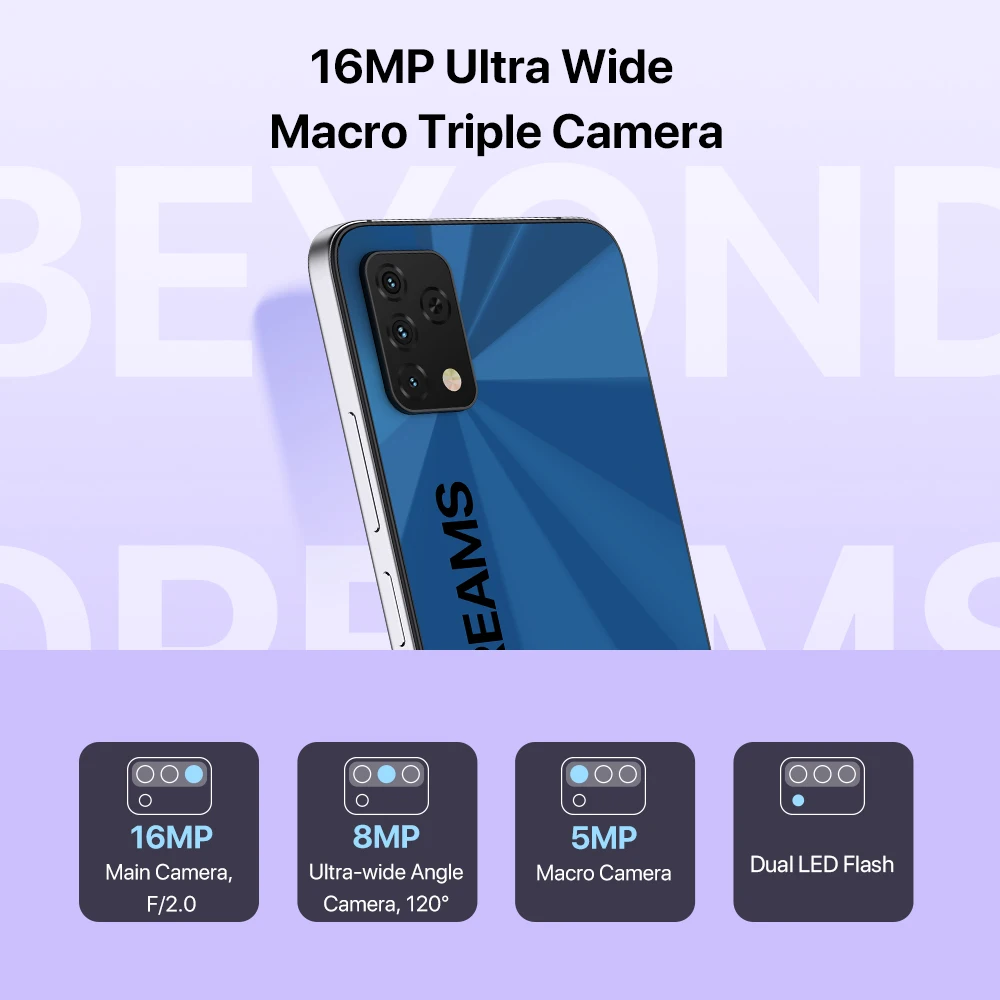 UMIDIGI-tel&eacute;fono inteligente A11S versi&oacute;n Global, 4GB, 32GB, 5150 mAh, c&aacute;mara Triple de 16MP, pantalla HD de 6,53 pulgadas-3