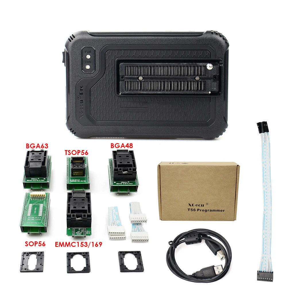 Original XGecu T56 Universal Programmer +5 Adapter Powerful Support Nor Flash / NAND EMMC Date Test Clip Professional | Компьютеры и