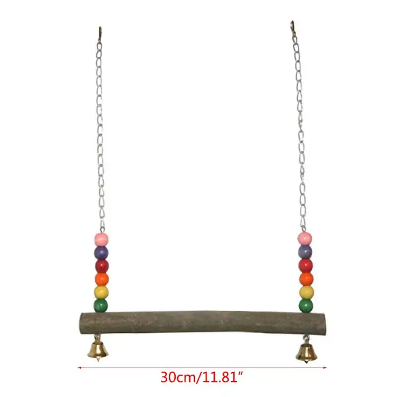 Chicken Swing Wooden Toy Hens Handmade Bird Cage Toys Parrot Macaw Training Stand Holder | Дом и сад