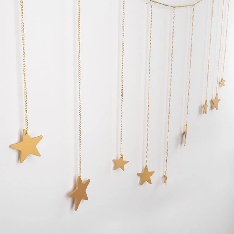 

Star Hanging Decoration With Chain Unique Star Hanging Decoration With 25 Clips Photo Wall Decoration Crafts