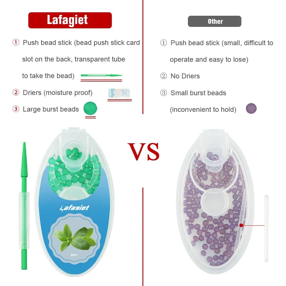 100 шт Смешанные фруктовый аромат мятным вкусом льда сигареты хлопки бусины Popping