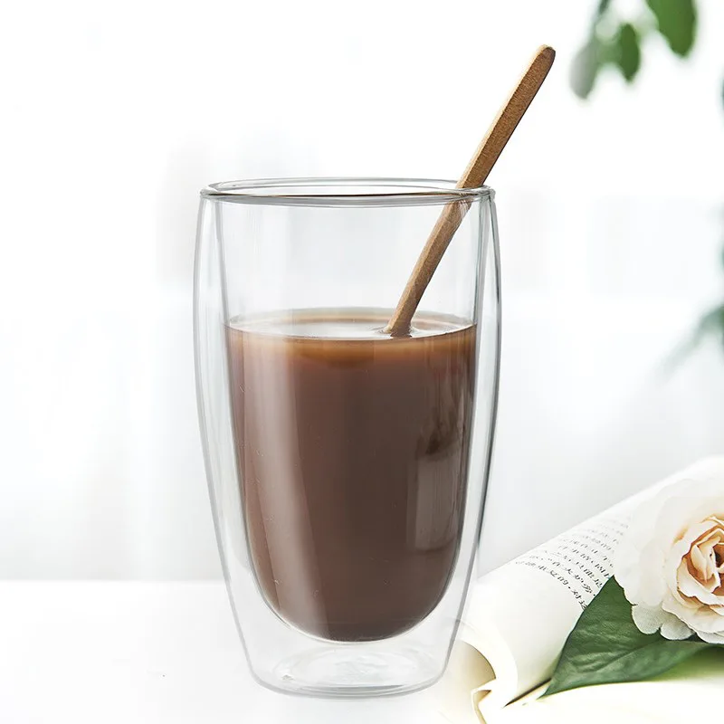 650 мл стакан в форме сердца с двойными стенками устойчивая к воздействию чая пива