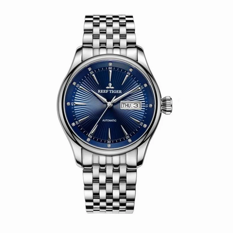 Reef Tiger Мужские автоматические часы Роскошные мужские механические наручные