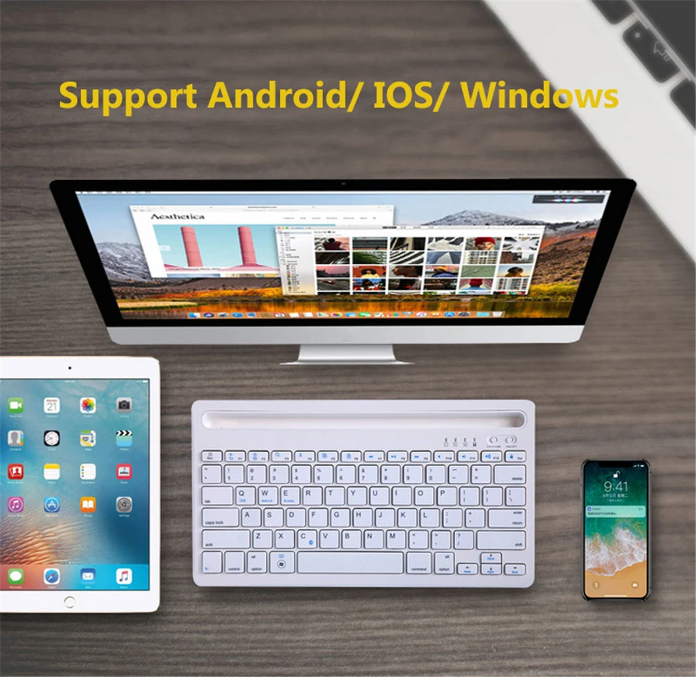 Портативная Беспроводная Bluetooth клавиатура мини планшет клавиатура для iPad 2/3/4 Air 1 2 Новинка Pro 9,7 дюймов Mini 1 2 3 4 5 подставка
