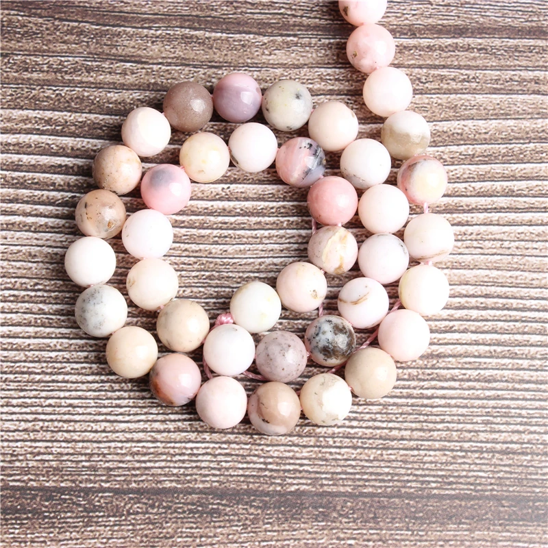 Натуральные ювелирные изделия LanLi 6/8/10/12 мм розовые опаловые бусины россыпью