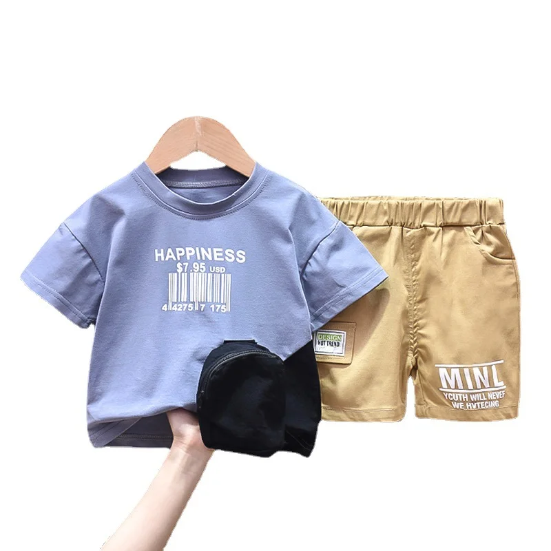 

New Summer Baby Fashion Clothes Children Boys Girls Letter T Shirt Shorts 2Pcs/sets Kid Infant Clothing Toddler Casual Tracksuit