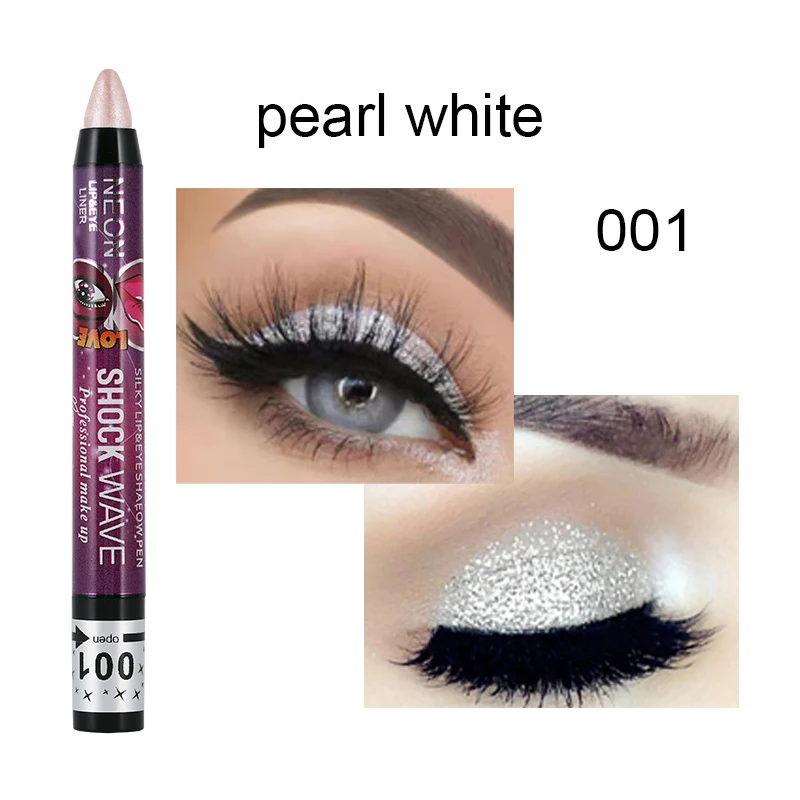 

Eye Shadow Pencil Eyeshadow Stick Glitter Eyeliner Pen Shimmer Lipstick Long Lasting Without Drying Makeup Cosmetics Tool