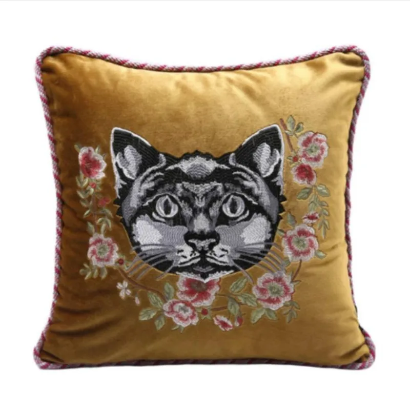 Home Decor Embroidered Handmade Pillow Case Luxury European Decorative Sofa Throw *women Velvet Cushion Cover Palace Style | Дом и сад
