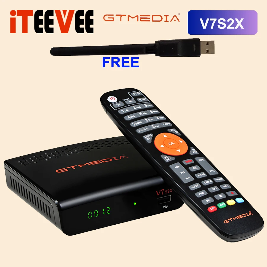 Оригинальный новейший GTMEDIA V7S2X HD DVB S/S2/S2X AVS + VCM/ACM/Multi Stream/T2MI BISS Авто Roll Full PowerVu DRE & Biss