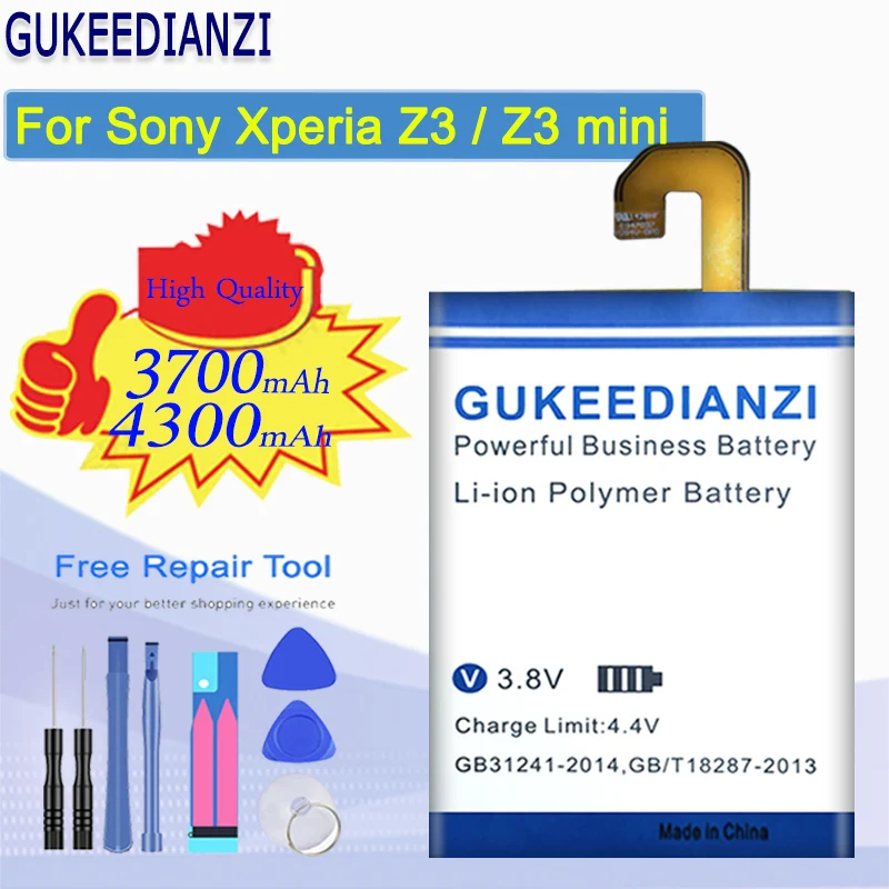 Аккумулятор GUKEEDIANZI 4300 мАч для Sony Xperia Z3 Mini L55 L55T L55U Verizon Z3v D5803 C4 E5333|Аккумуляторы