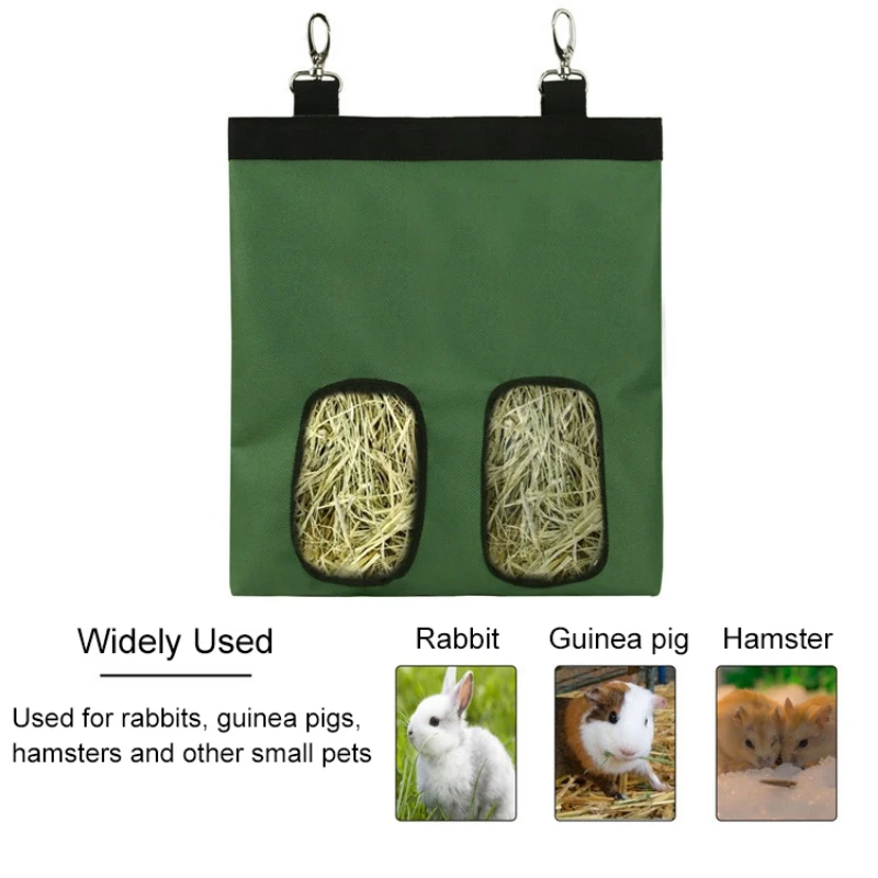 

Portable Pet Pendant Pouch Rabbit Feeder Four Hole Feed Bag Professional Rabbit Dispenser Container