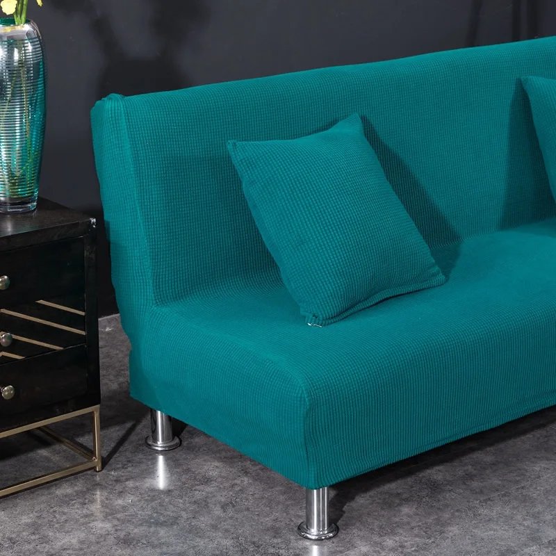 Чехлы для дивана кровати без подлокотника флисовые с принтом тянущиеся мебели