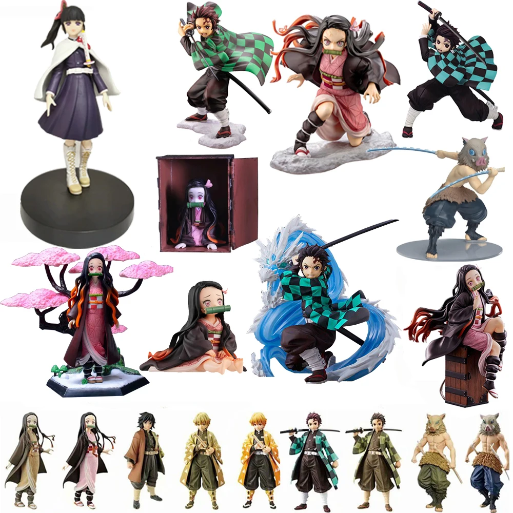 

Экшн-фигурки аниме Agatsuma Zenitsu Kamado Nezuko Tanjirou, игрушки из ПВХ, игрушки для подарка