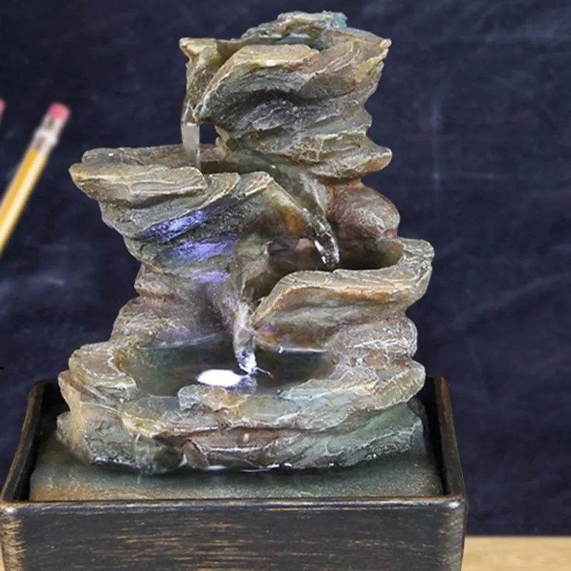 110 В/220 креативный фонтан для воды Фэн-шуй украшение из смолы искусственный