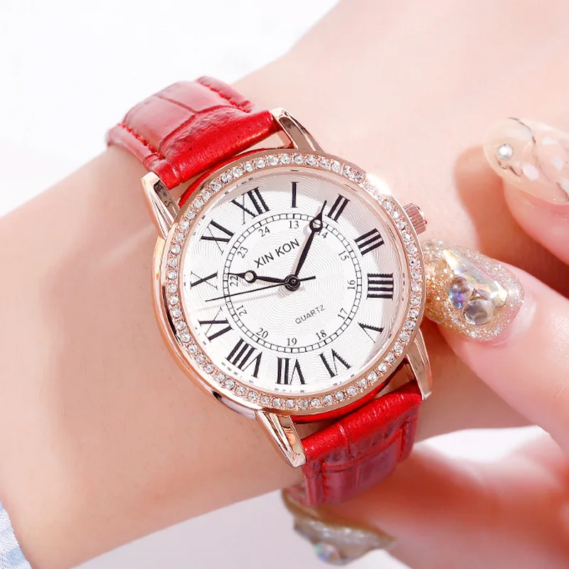 

Automatic Women's Watch Rhinestone Luxury Watch Simple Trend Student Small Fresh Women's Watch Fashion Waterproof Quartz Watch