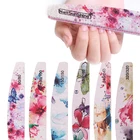 Новая пилка для ногтей с цветочным принтом ногтей буферный блок красочные извести в режущей поверхностью 80100150180240320, инструменты для маникюра, средства для ухода за ногтями