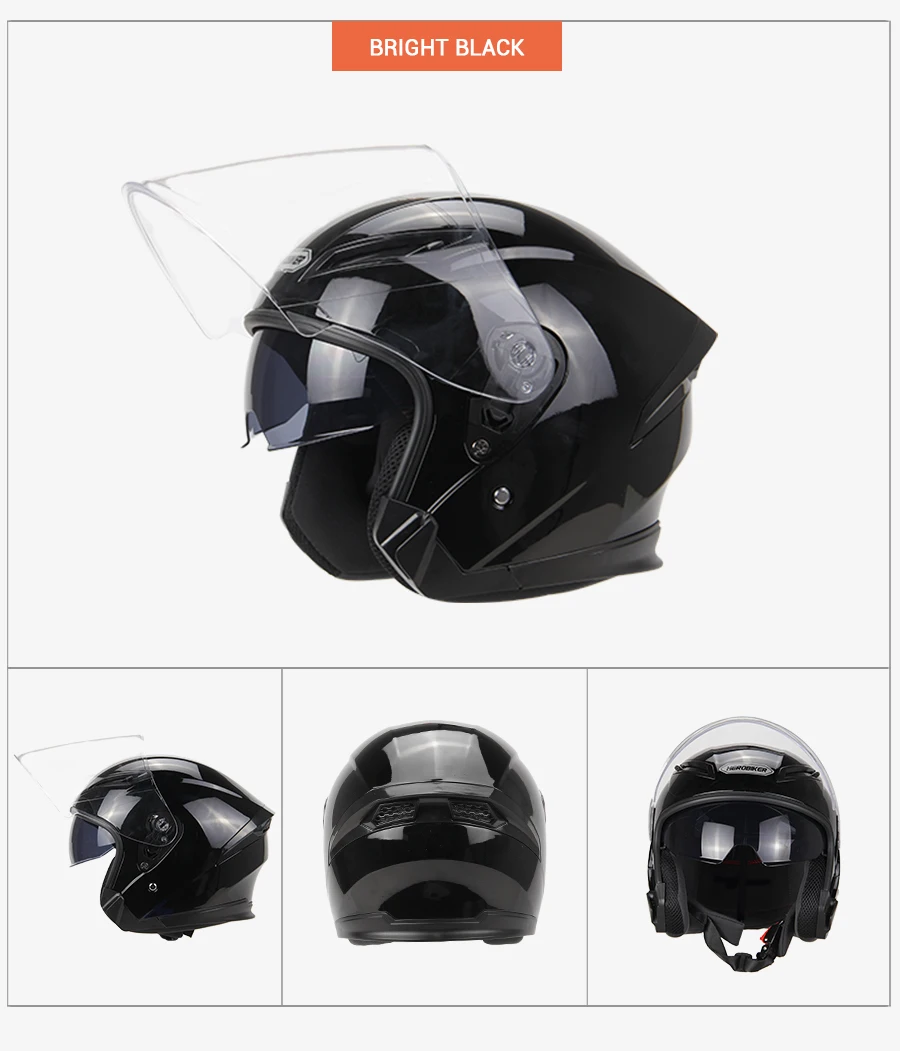 HEROBIKER мотоциклетный шлем для мужчин для мотокросса Casco Moto шлем для мотогонок полулицевой шлем