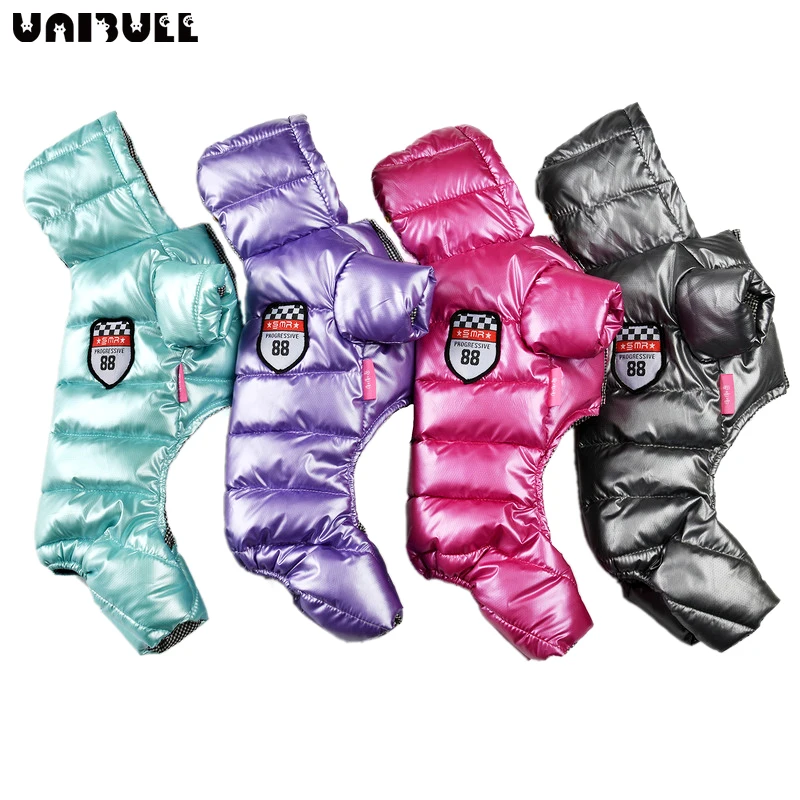 

Одежда для маленьких собак, зимняя, теплая, водонепроницаемая куртка с капюшоном для собак, Комбинезоны для чихуахуа, Йорка