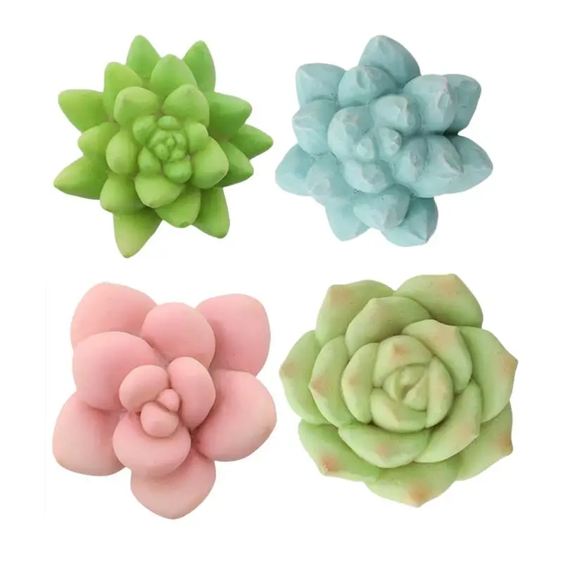 4 шт. моделирование суккуленты магнит на холодильник симпатичный наклейки