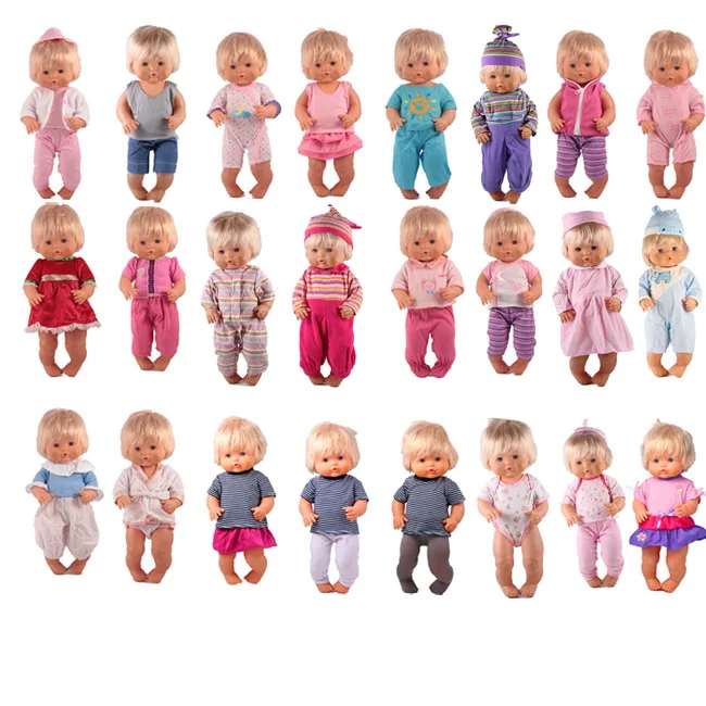 15pcs outfits2 Одежда для кукол подходит 41 см Nenuco кукла Nenuco y su Hermanita Ropa Nenuco 15 шт, смешанные цвета, разные наряды для 16 дюймов Nenuco кукла - Цвет: 15pcs outfits2