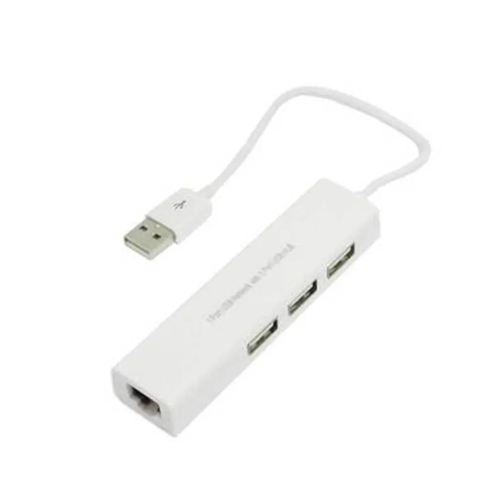 Высокоскоростной USB 2 0 в сеть LAN Ethernet RJ45 адаптер конвертер с 3 портами концентратор