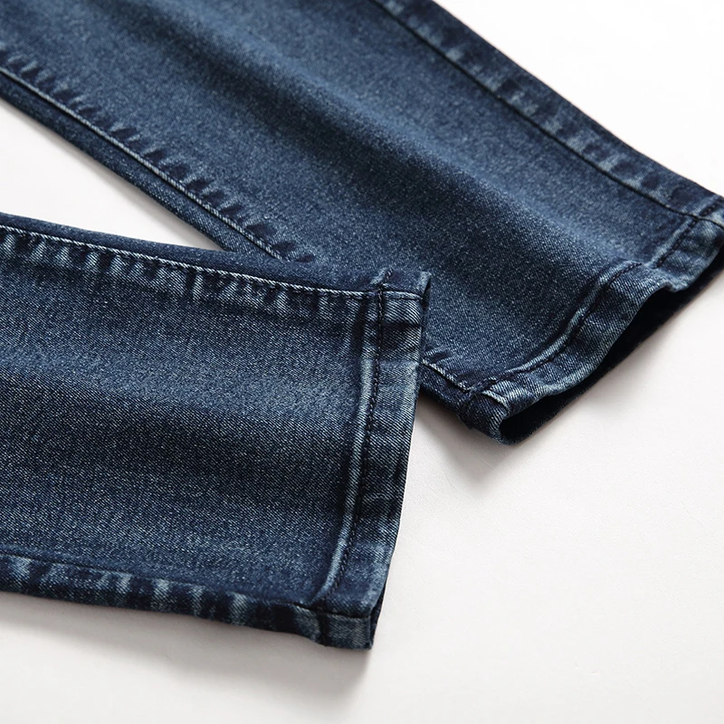 Мужские повседневные модные джинсовые штаны с дырками на коленях рваные джинсы