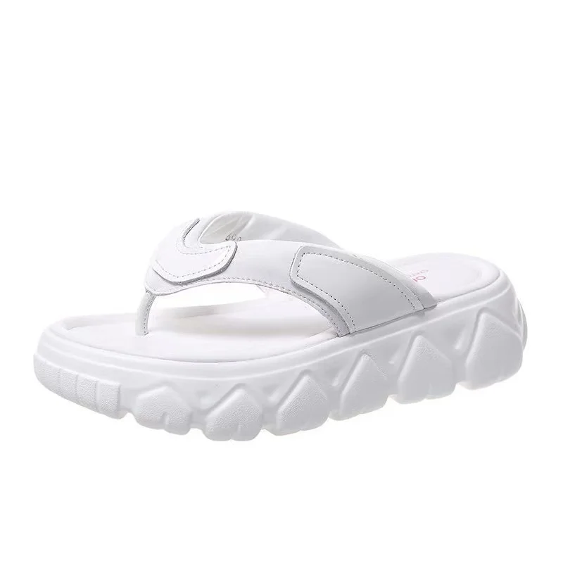 

2021 Summer Women Flip Flops Lightweight Comfortable Shoes Ladies Fashion Leisure Solid Color Thick Bottom Casual Slippers