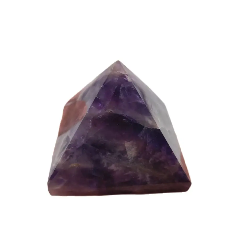 

Natural Dream Amethyst Pyramid Quartz Healing Stone Reiki Crystal Tower Point Home Decor Crafts Stone Meditation Ornaments