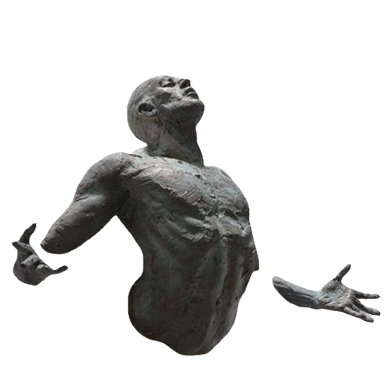 

Electrochapado de pared de hombre, escultura de Matteo Pugliese, colgante de pared y decoración de pared, Bar, decoración del
