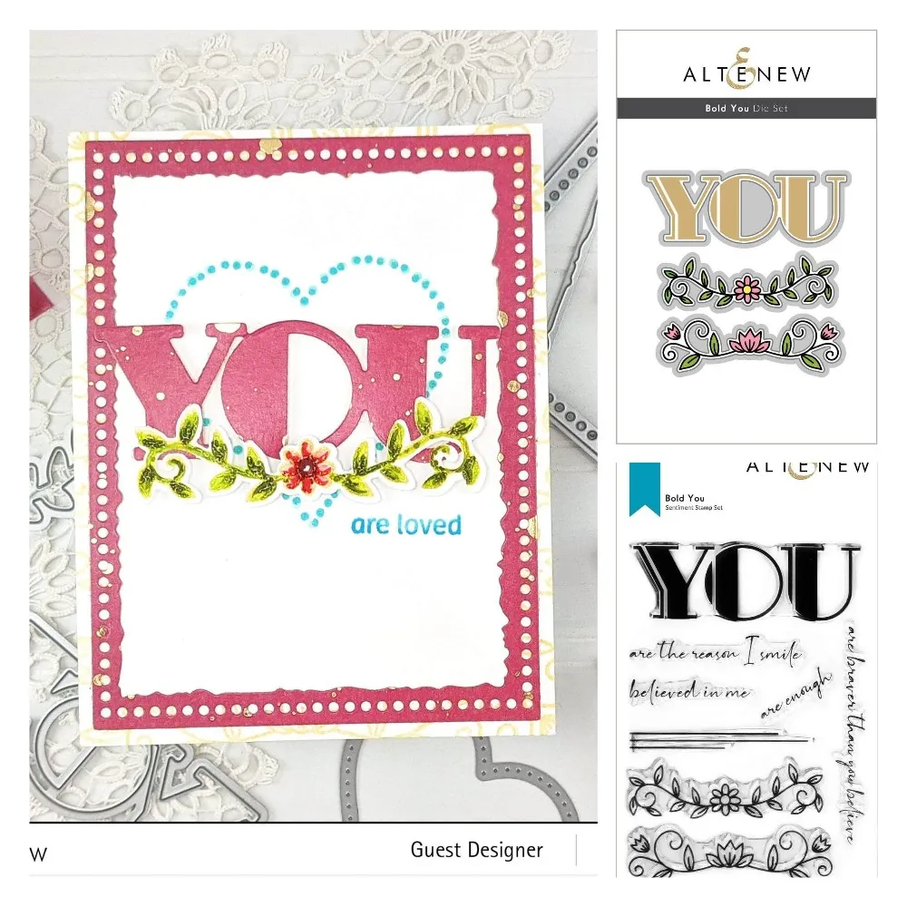 

2021 New Bold You Metal Die Set Cutting Dies and Stamps Scrapbook Diary Decoration Stencil Embossing Template Diy Greeting Card