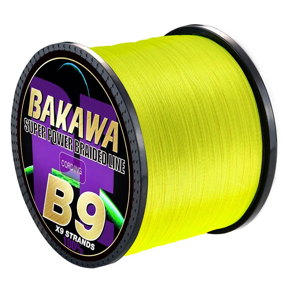 

9 плетеных нитей BAKAWA, рыболовная леска для ловли нахлыстом 10-1000 анг. Фунт., 500 м, 300 м, 100 м, М, многонитевая проволока для ловли карпа в море, морс...