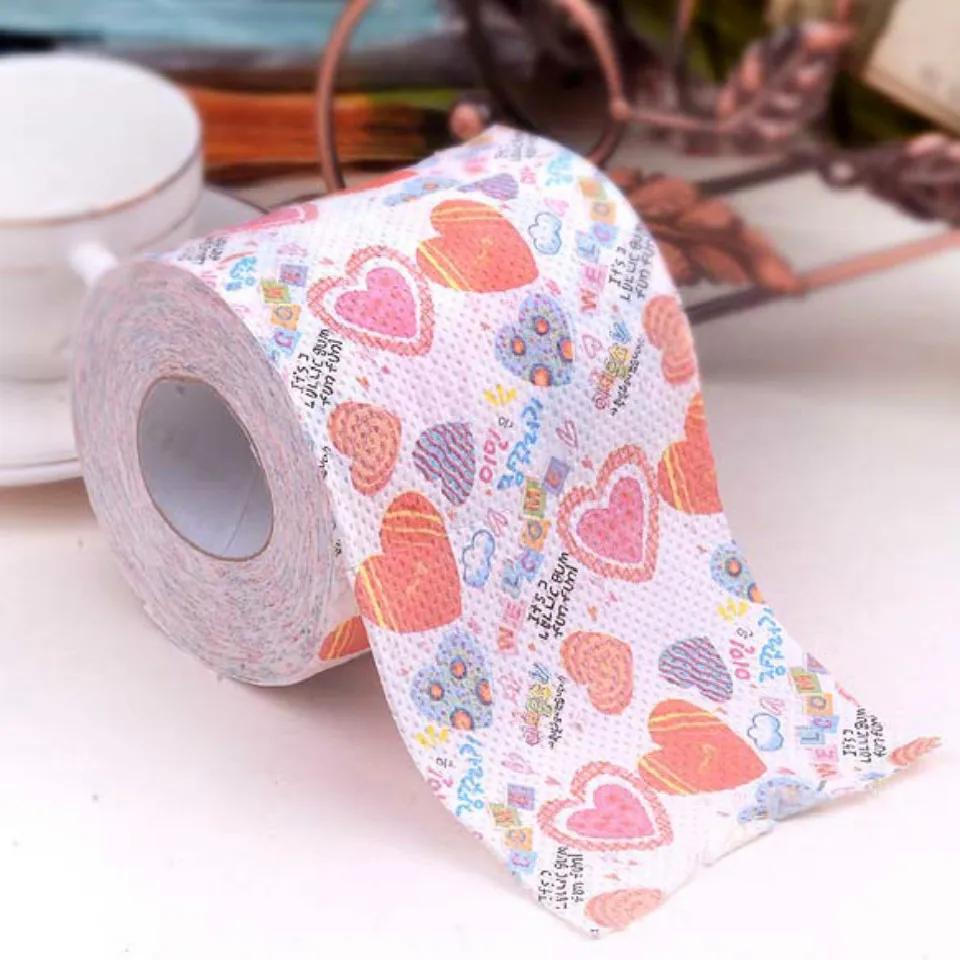 Туалетная бумага 3 рулона 2 слоя 300 листов/рулон смайлик туалетная для ванной