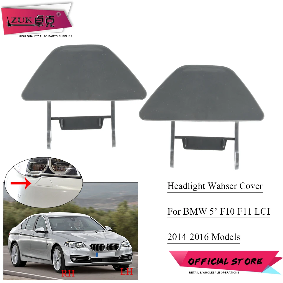 ZUK For BMW F10 F11 F18 LCI Front Bumper Headlight Washer Nozzle Cover Cap Shell For 520 525 528 530 535 550 2014 2015 2016 ZUK For BMW F10 F11 F18 LCI Front Bumper Headlight Washer Nozzle Cover Cap Shell For 520 525 528 530 535 550 2014 2015 2016