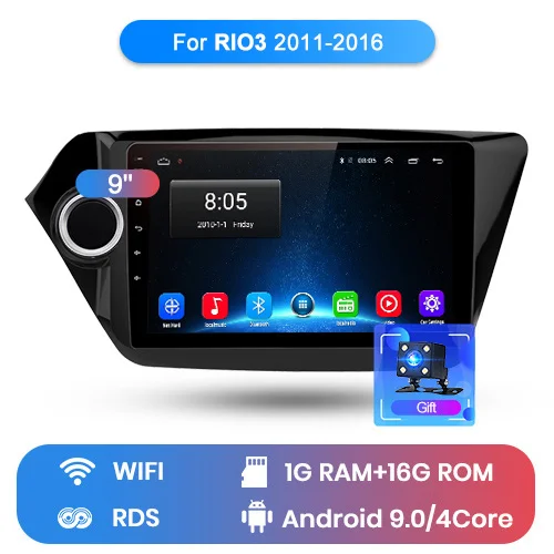 WIFI (1GB 16GB) Junsun 2G+ 32G Android 8,1 для kia rio 2010 2011 2012 2013 Авто 2 din автомагнитола стерео плеер Bluetooth gps навигация - Цвет: WIFI (1GB 16GB)