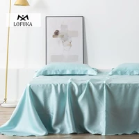 lofuka women light blue100 silk flat sheet nature silk beauty queen king bed sheet fitted sheet pillowcase for deep sleep