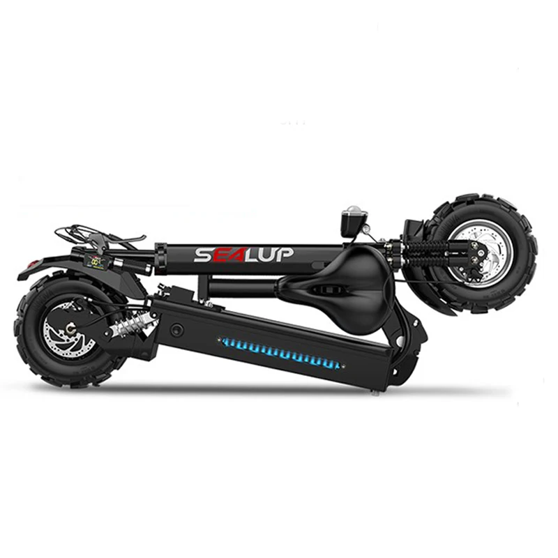 Электрический скутер 11 дюймов 48 В 500 Вт 2 колеса фэтбайк большой пробег