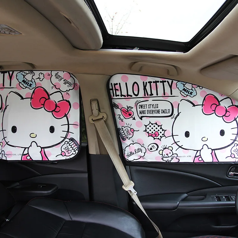 Автомобильный солнцезащитный козырек с котенком мультяшный Магнитный боковой