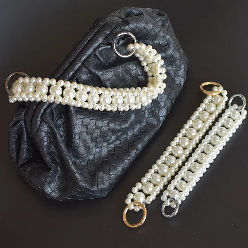 Box Packing High Quality Girls Present Lady Handbag Pearl Strap Super Chic Women Fashion Bag Belts Custom made Service Available