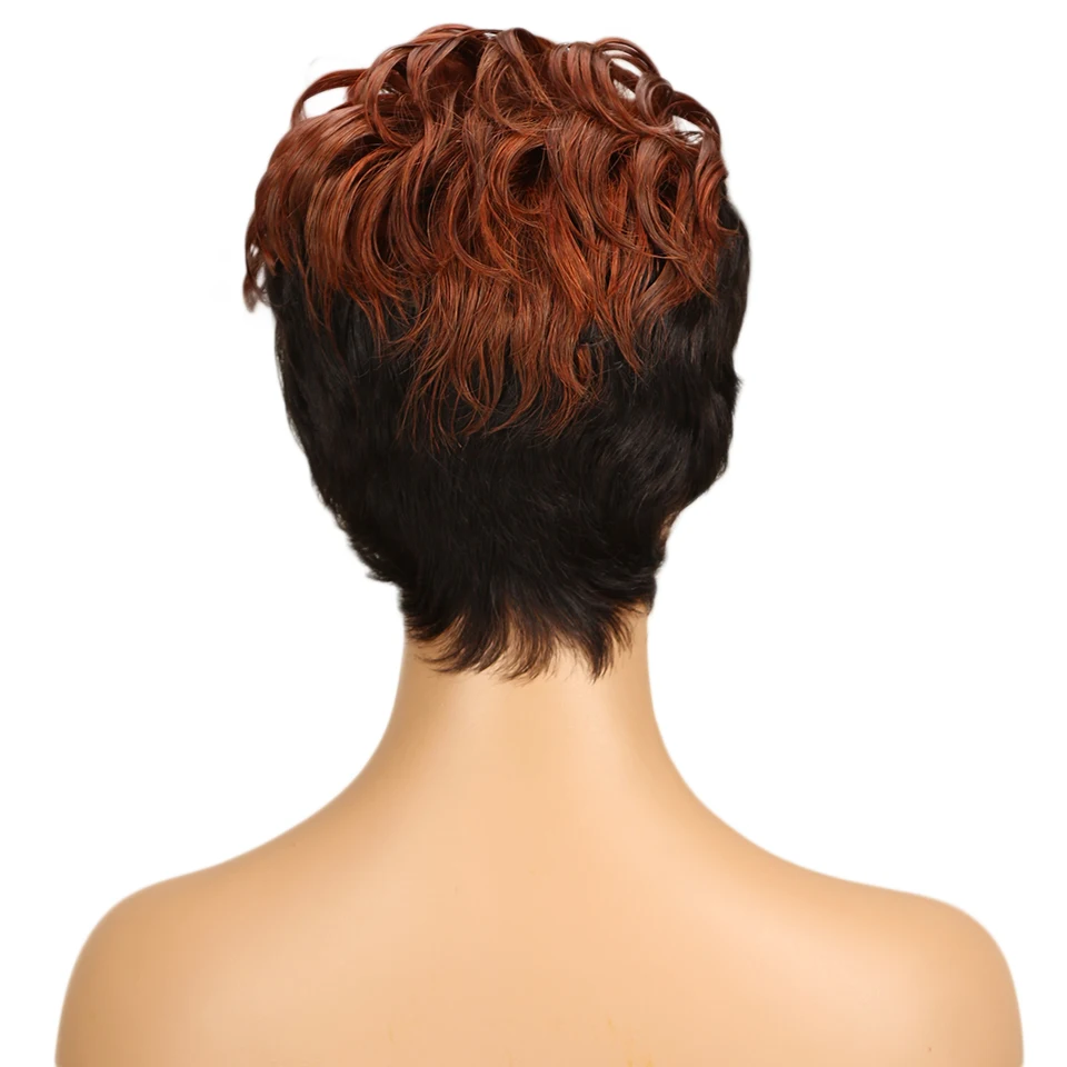 Дебютные парики для черных женщин Омбре парик из человеческих волос короткие