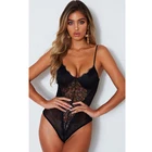 Женское кружевное Боди без рукавов, с V-образным вырезом