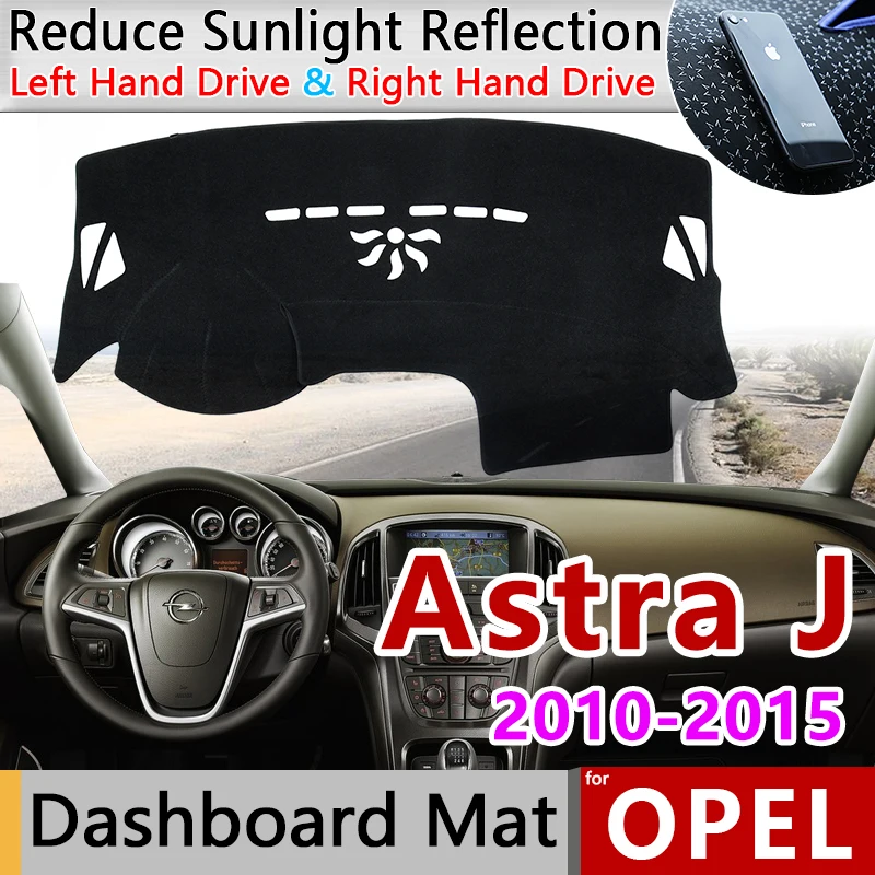 Для Opel Vauxhall Holden Astra J 20102011 2012 2013 2014 2015 Противоскользящий коврик для приборной