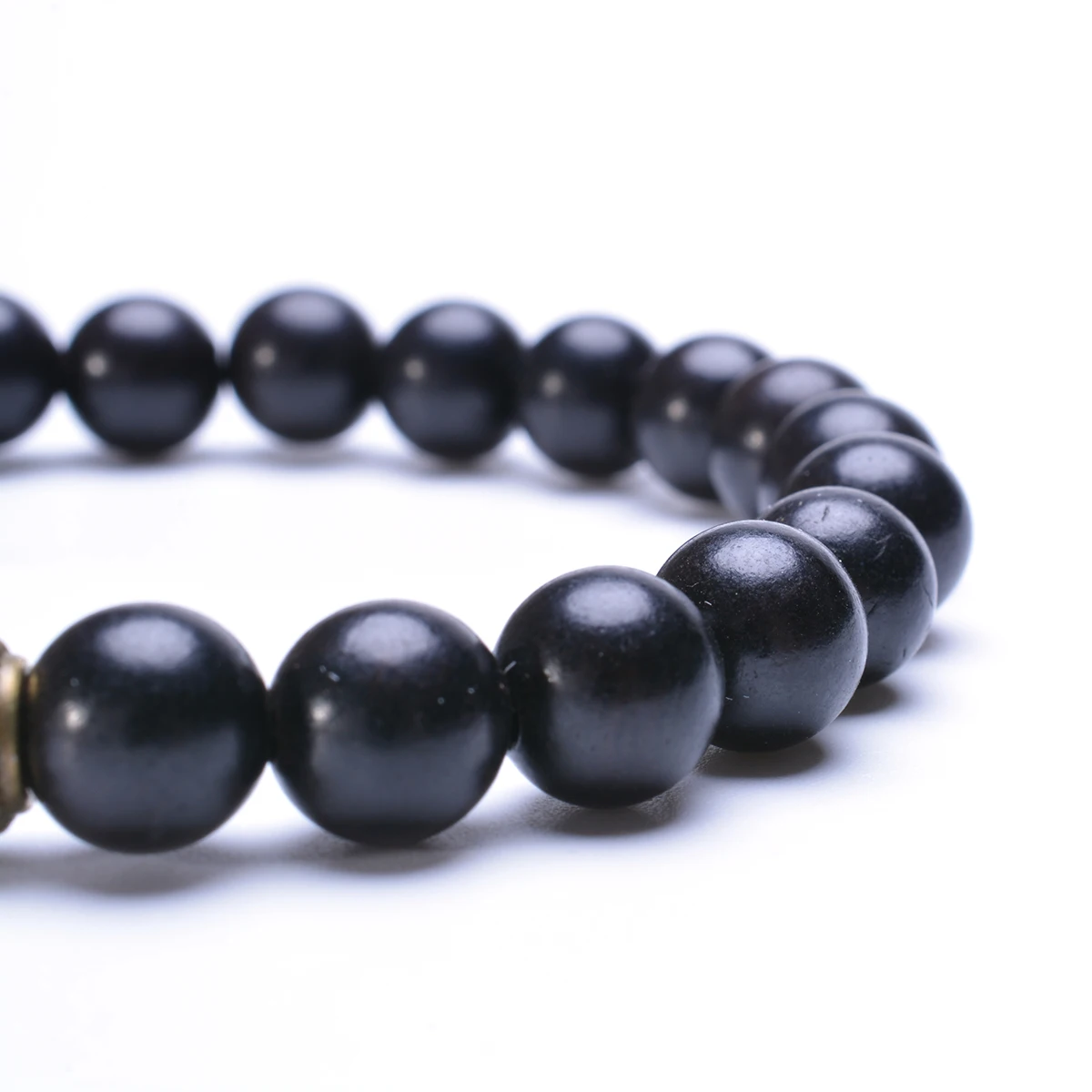 Ретро мужской браслет бусы из натурального дерева Будда растягивающиеся