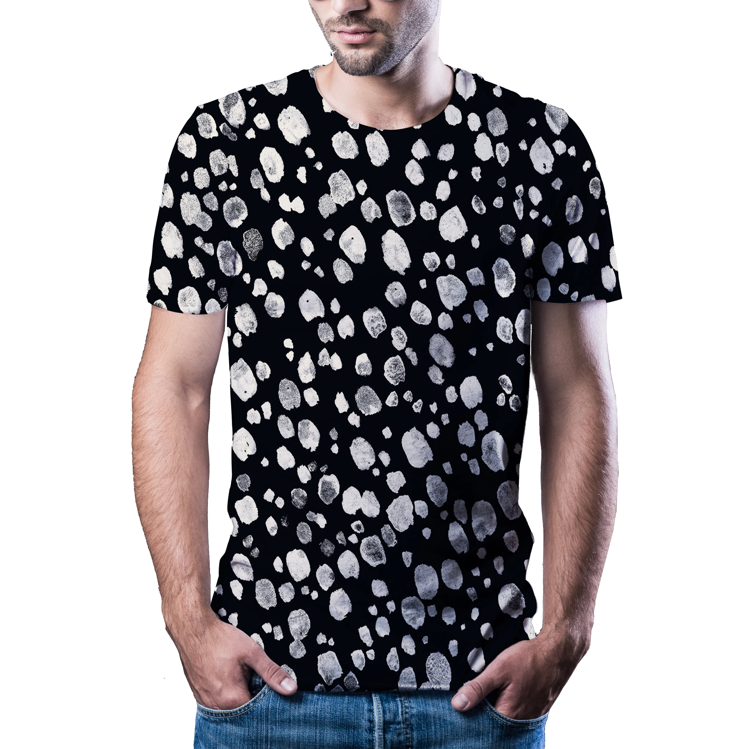 

2020 summer stereo symmetry durable t-shirt men's fashion 3D T-shirt short sleeve Harajuku hip-hop cute T-shirt