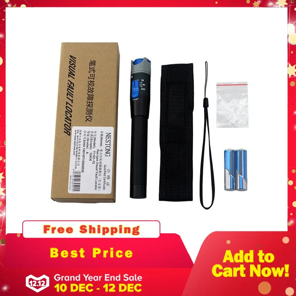 30 мВт Визуальный дефектоскоп Волоконно оптическая лазерная ручка 10 красный