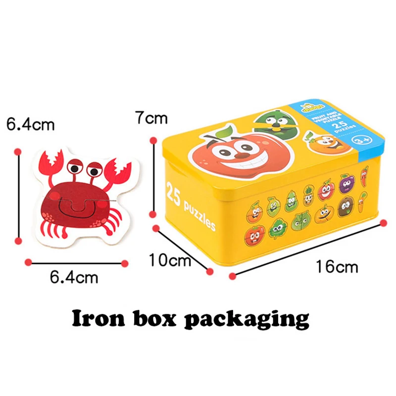

Kids Cartoon Animal Wooden Puzzles Toys Toddlers Educational Montessori Toys Fruit Car Jigsaw Puzzle Matching Game Learning Toys