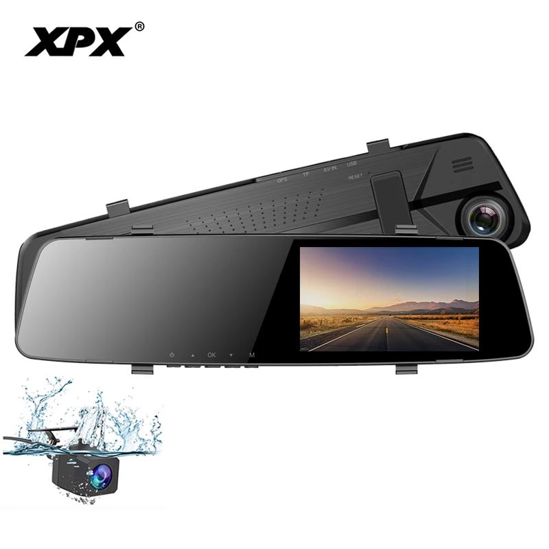 Dash cam ZX847 Автомобильный видеорегистратор зеркало dvr камера заднего вида Автомобильный видеорегистратор зеркальная камера автомобиля Full HD 1080P G-srnsor Автомобильная камера зеркало заднего вида
