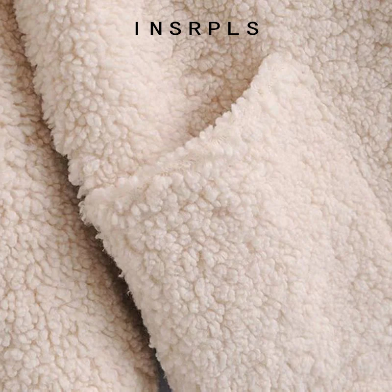

INSRPLS Women Fashion Thick Warm Faux Fur Loose Teddy Coat Vintage Long Sleeve Pockets Female Outerwear Chic Overcoat