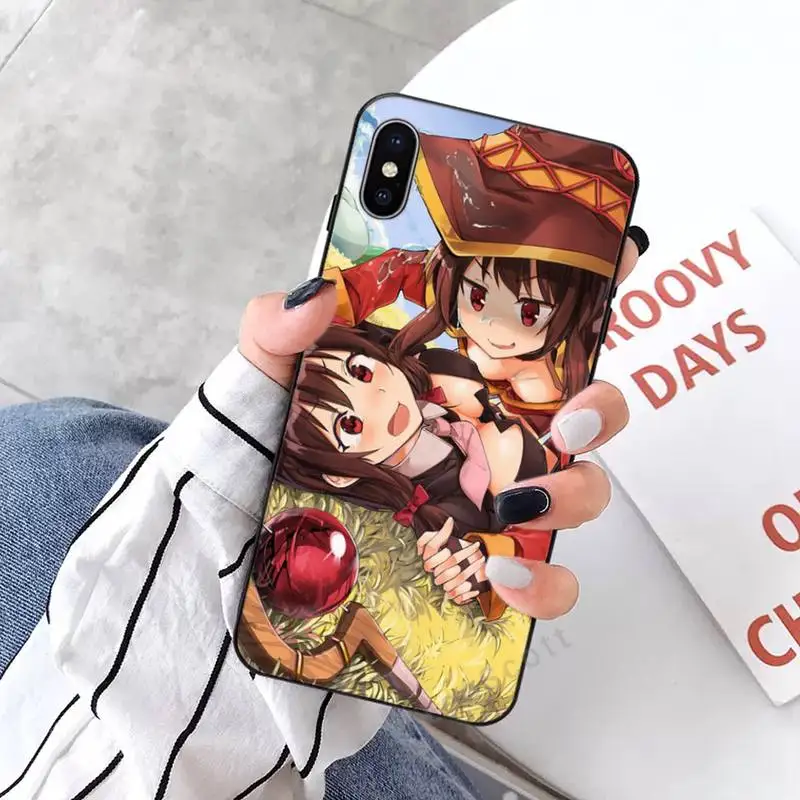

Konosuba Megumin Phone Case for iPhone 11 12 mini pro XS MAX 8 7 6 6S Plus X 5S SE 2020 XR